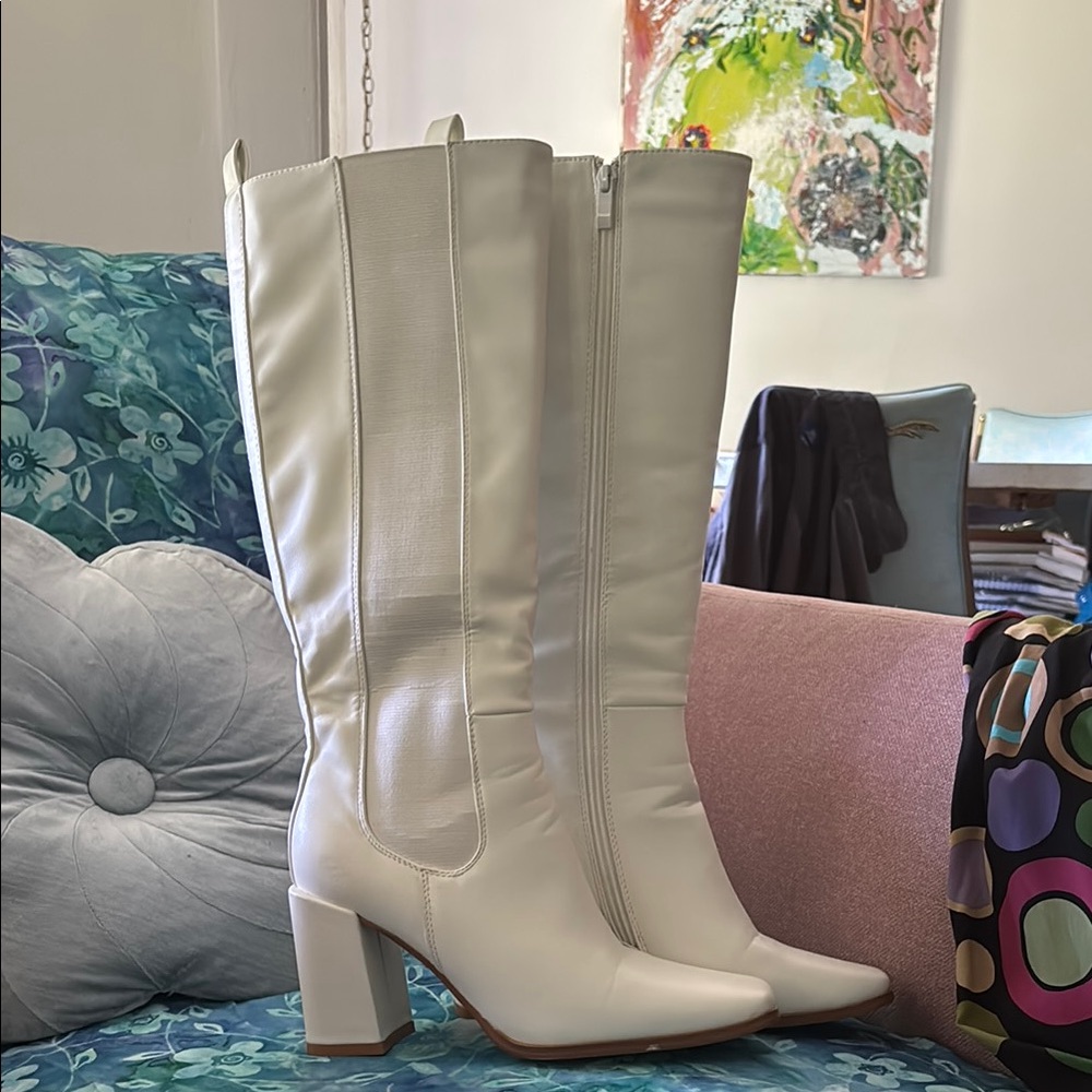 White Knee-High Women's Boots